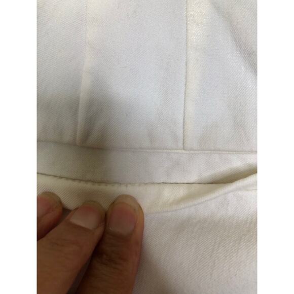 Talbots Chatham Crop Pants White Scalloped Hem Size 12 Classic Summer - Picture 10 of 13